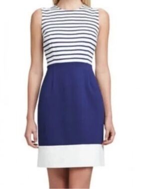 Kate Spade  Navy, White & Black Striped Sleeveless Size 12